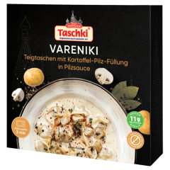 Taschki Vareniki Teigtaschen mit Karoffel-Pilz-Füllung