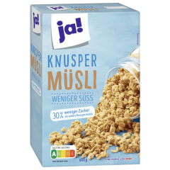 ja! Knusper Müsli weniger süss