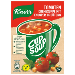 Knorr Tomaten Cremesuppe mit Knusper-Croutons 3x19g,