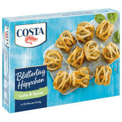 Costa Blätterteig Häppchen Lachs & Spinat