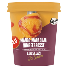 Luicella's Eis Mango Maracuja Himbeersosse vegan