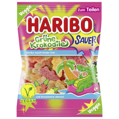 Haribo Fruchtgummi Grüne Krokodile Sauer Veggie