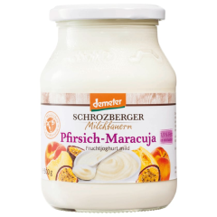 Schrozberger Milchbauern Bio Fruchtjoghurt Pfirsich Maracuja 3,5%