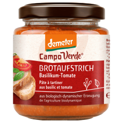 Campo Verde Bio Demeter Brotaufstrich Basilikum Tomate