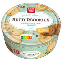 REWE Beste Wahl Danish Buttercookies & Chocolate Chip Cookies