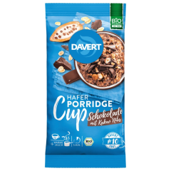 Davert Bio Hafer Porridge-Cup Schokolade mit Kakao Nibs