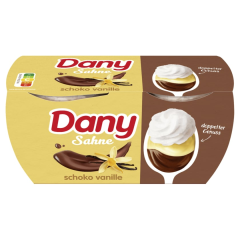 Danone Dany Sahne Pudding Schoko-Vanille