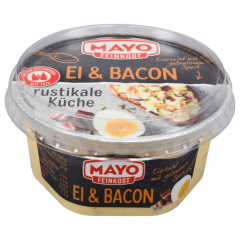 Mayo Feinkost Eiersalat mit gebratenem Speck
