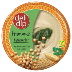 deli dip Hummus Koriander Kichererbsen Dip mit Sesam vegan