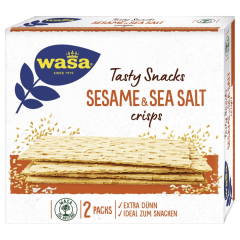 Wasa Knäckebrot Tasty Snacks Sesame & Sea Salt Crisps