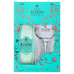 Bloom London Dry Gin + Glas