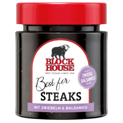 Block House Best for Steaks mit Zwiebeln & Balsamico