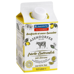 Assendorfer frische Buttermilch mit Zitrone