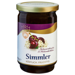 Simmler Fruchtaufstrich Schwarzkirsche & Holunderblüte