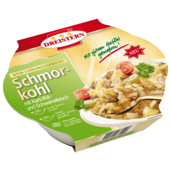 Dreistern Schmorkohl mit Kartoffeln und Schweinefleisch