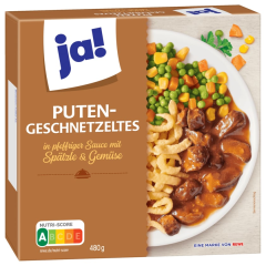 ja! Putengeschnetzeltes mit Spätzle und Gemüse