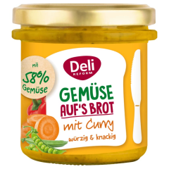 Deli Reform Gemüse auf's Brot mit Curry