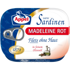 Appel Sardinen Madeleine rot in Olivenöl